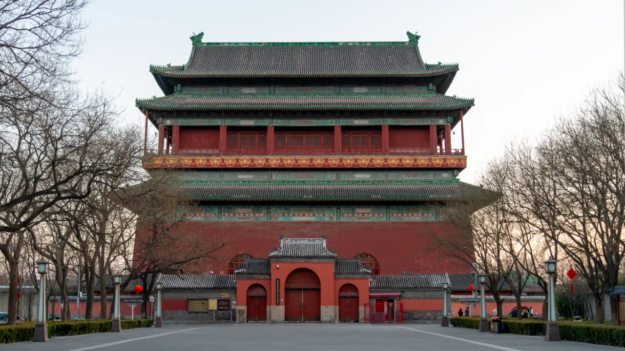 Beijing Drum Tower in winter